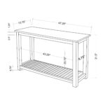 Petter Rectangular Solid Mindi Wood Console Table with Shelf - Image 12