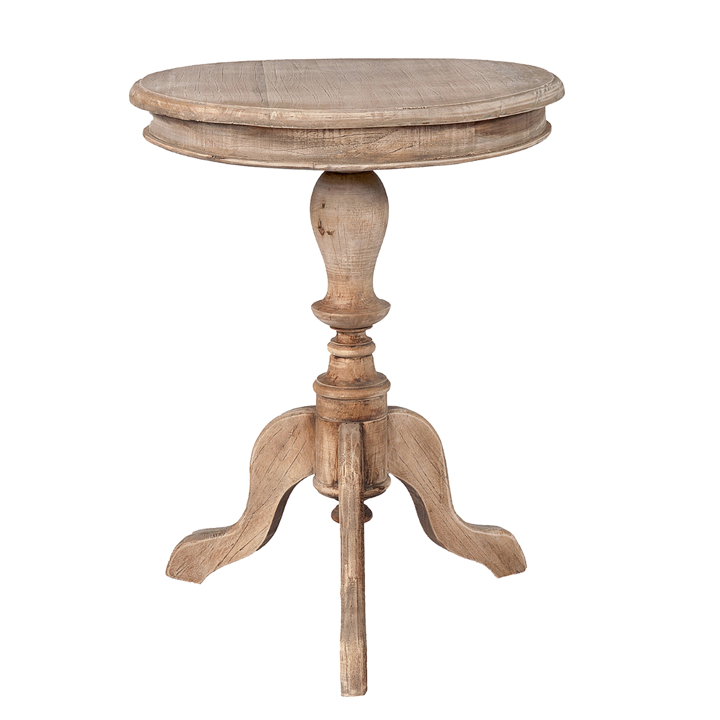 DF-PR515 Leona Solid Wood Pedestal Accent Table - Image 1