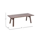 Reese Live Edge Solid Wood Dining Table, 87" - Image 6