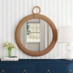 Aspen Round Handwoven Jute Rope Wall Mirror