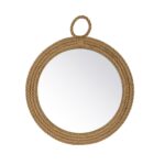 Aspen Round Handwoven Jute Rope Wall Mirror - Image 2