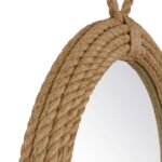 Aspen Round Handwoven Jute Rope Wall Mirror - Image 3