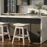 Lawson Solid Wood and Coconut Shell Counter Stool
