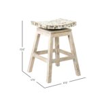Lawson Solid Wood and Coconut Shell Counter Stool - Image 6