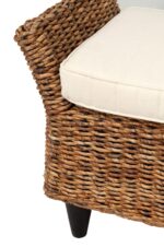 Naomi Handwoven Abaca Upholstered Bench - Image 6