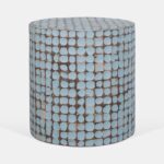 Mila Round Recycled Coconut Shell Accent Table - Image 11