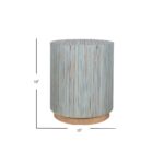 Monroe Round Teak Wood End Table - Image 10