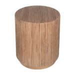 Monroe Round Teak Wood End Table - Image 3
