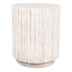 Monroe Round Teak Wood End Table - Image 11