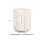 Monroe Round Teak Wood End Table - Image 14