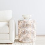 Mila Recycled Coconut Shell Accent Table - Image 2