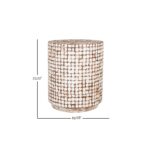 Mila Recycled Coconut Shell Accent Table - Image 4