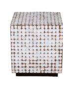 Mila Square Recycled Coconut Shell Accent Table - Image 2