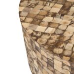 Mila Round Recycled Coconut Shell Coffee Table - Image 6