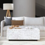 Mila Rectangular Recycled Coconut Shell Coffee Table - Image 2