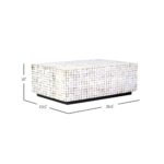 Mila Rectangular Recycled Coconut Shell Coffee Table - Image 5
