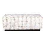 Mila Rectangular Recycled Coconut Shell Coffee Table - Image 3