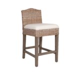 Duvall Handwoven Rattan and Teak Accent Stool - Image 7