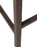 Dyer Handwoven Rattan and Teak Accent Stool with Cushion - Image 7