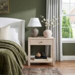 Gia Raffia Wrapped Solid Wood Nightstand - Image 9