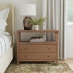 Gemma Solid Wood 2-Drawer Nightstand