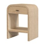 Arlo Bayur Wood Curved Edge 1-Drawer Nightstand - Image 2