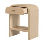 Arlo Bayur Wood Curved Edge 1-Drawer Nightstand - Image 5