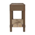 Asura Bayur Wood Nightstand with Woven Rush Shelf - Image 4