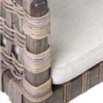 Danae Handwoven Rattan and Mahogany Accent Chair - Image 5