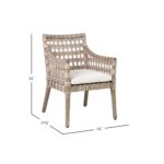 Danae Handwoven Rattan and Mahogany Accent Chair - Image 6