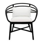 Arden Handwoven Rattan Occasional Accent Chair - Image 5