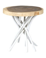 Merrill Organic Teak Branch Accent Side Table - Image 8