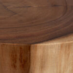 Kai Teak Wood Slab Accent Table with Metal Hairpin Legs - Image 4