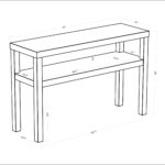 Riley Rectangular Raffia Wrapped Console Table with Shelf - Image 5