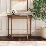 Hazel Demilune Solid Wood Console Table