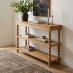 Elanor Turned Leg Console Table With Two Shelves - Image 2