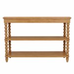 Elanor Turned Leg Console Table With Two Shelves - Image 5