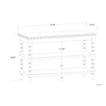 Elanor Turned Leg Console Table With Two Shelves - Image 9