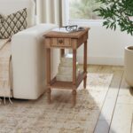 Marisol Solid Wood Side Table with Shelf - Image 2
