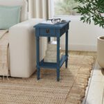 Marisol Solid Wood Side Table with Shelf - Image 10