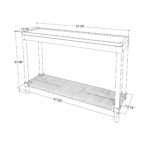 Asura Bayur Wood Console Table with Woven Rush Shelf - Image 7
