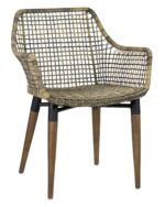 Claude Woven Rattan Outdoor Accent Chair - Image 2