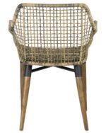Claude Woven Rattan Outdoor Accent Chair - Image 4