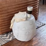 Melrose Metal Drum Accent Side Table