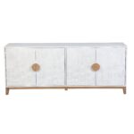Roma Solid Mango Wood Two-Tone Hand-Carved Arched Door Sideboard, 80" - Image 3