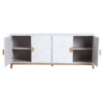 Roma Solid Mango Wood Two-Tone Hand-Carved Arched Door Sideboard, 80" - Image 7