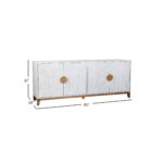 Roma Solid Mango Wood Two-Tone Hand-Carved Arched Door Sideboard, 80" - Image 11