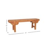 Delia Hand-Carved Solid Wood Bench - Image 6
