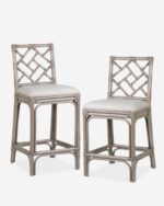 Stacie Rattan Lattice Back Stool - Image 25