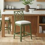 Stacie Rattan Lattice Back Stool
